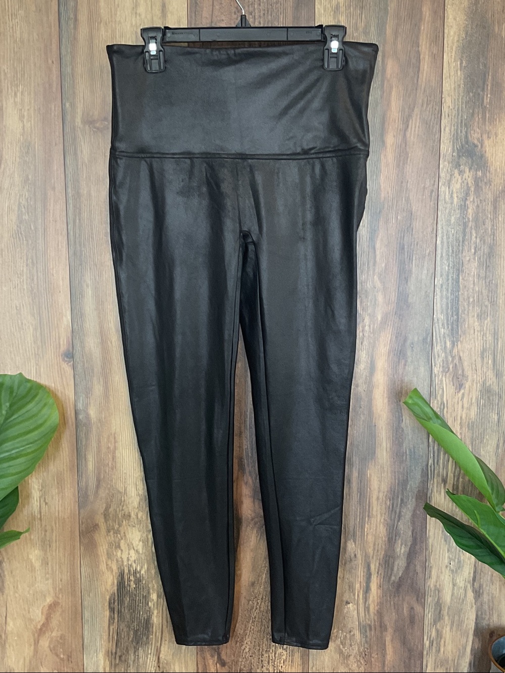 SPANX High-Waist Faux Leather Leggings 1X          182B